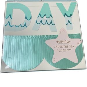 My Mind’s Eye Under The Sea Birthday Banner, Shell Placemat